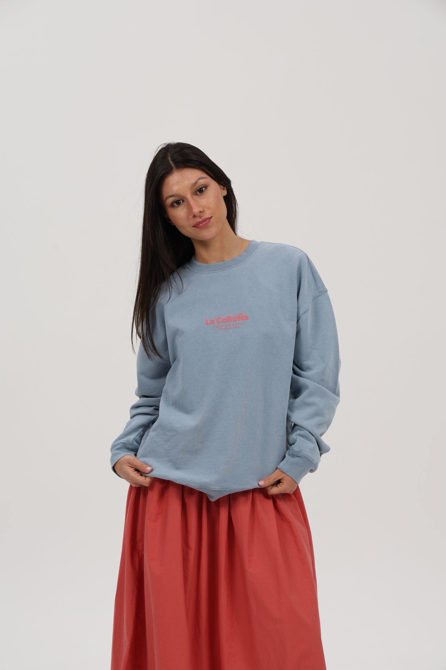 SUDADERA AZUL-LAVADO/LILA "LA CORUÑA"