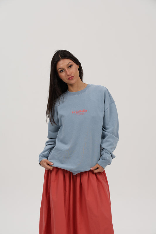 SUDADERA AZUL-LAVADO/LILA "LA CORUÑA"