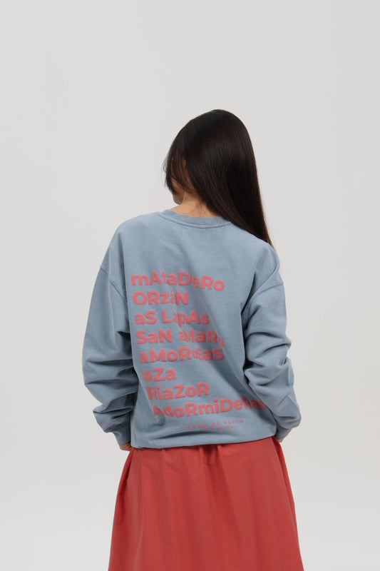 SUDADERA AZUL-LAVADO/LILA "LA CORUÑA"