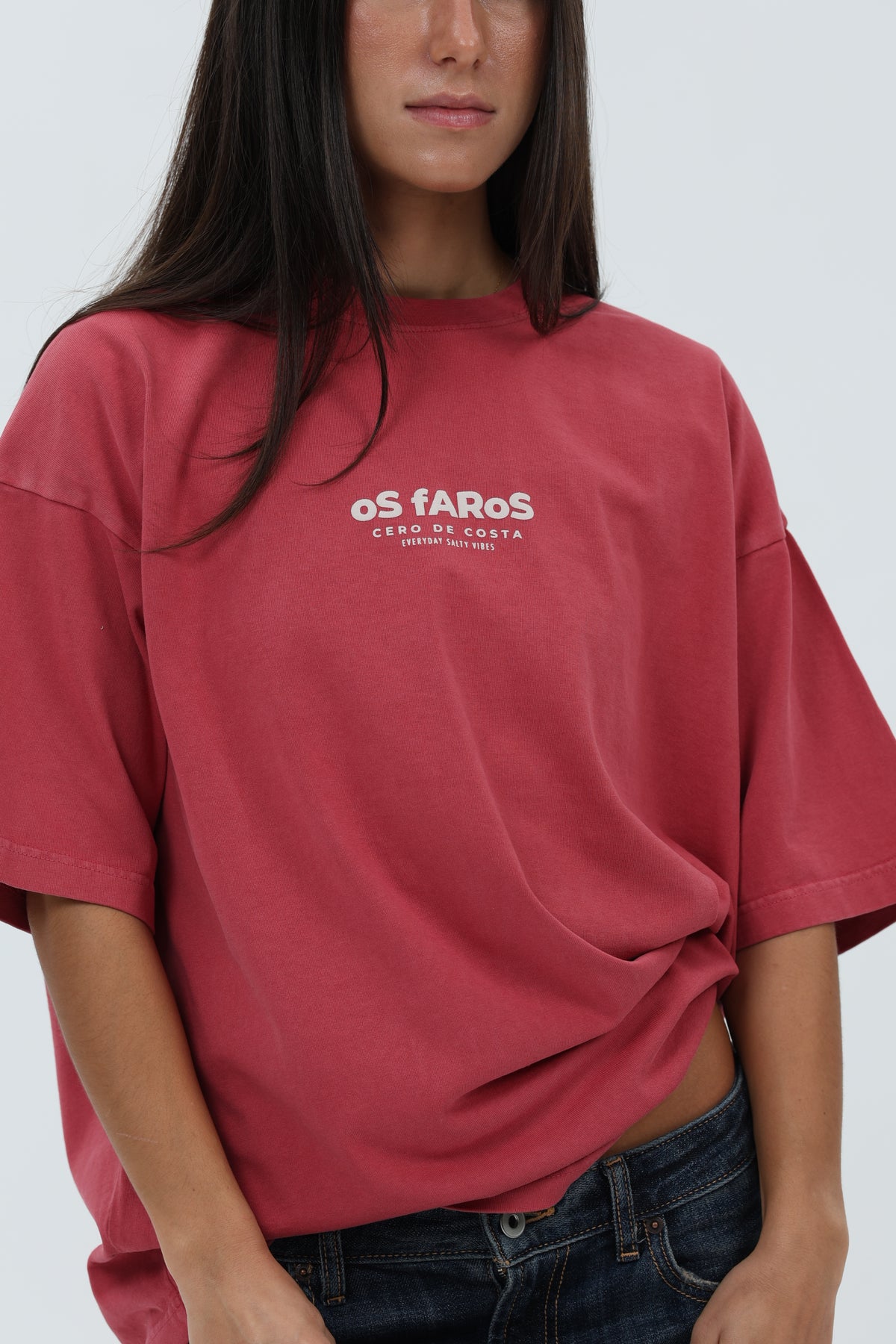 CAMISETA GRANATE/CREMA "OS FAROS" – foto 4