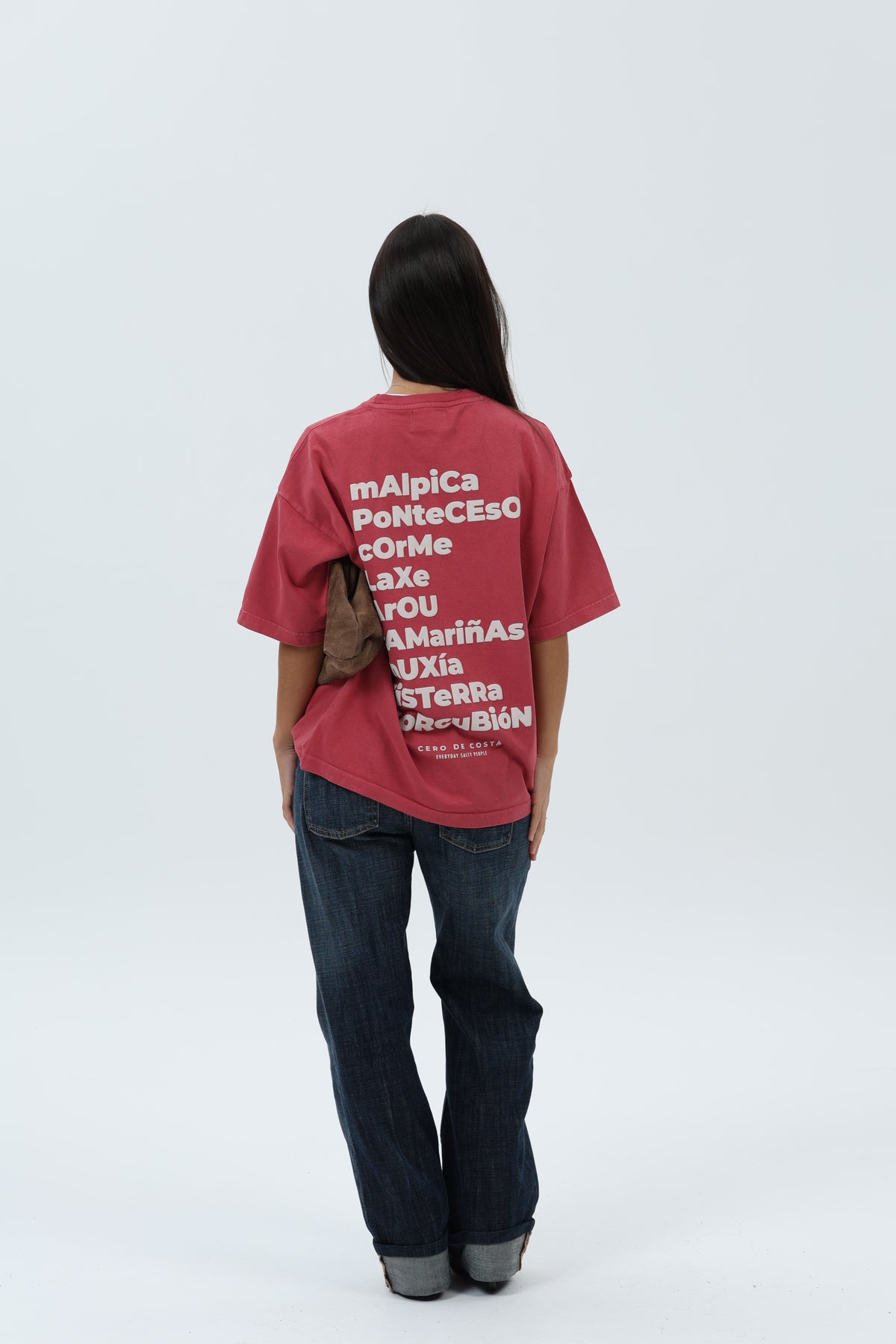 CAMISETA GRANATE/CREMA "OS FAROS" – foto 2