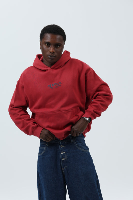 SUDADERA GRANATE/MARINO "OS FAROS" CON CAPUCHA – foto 3