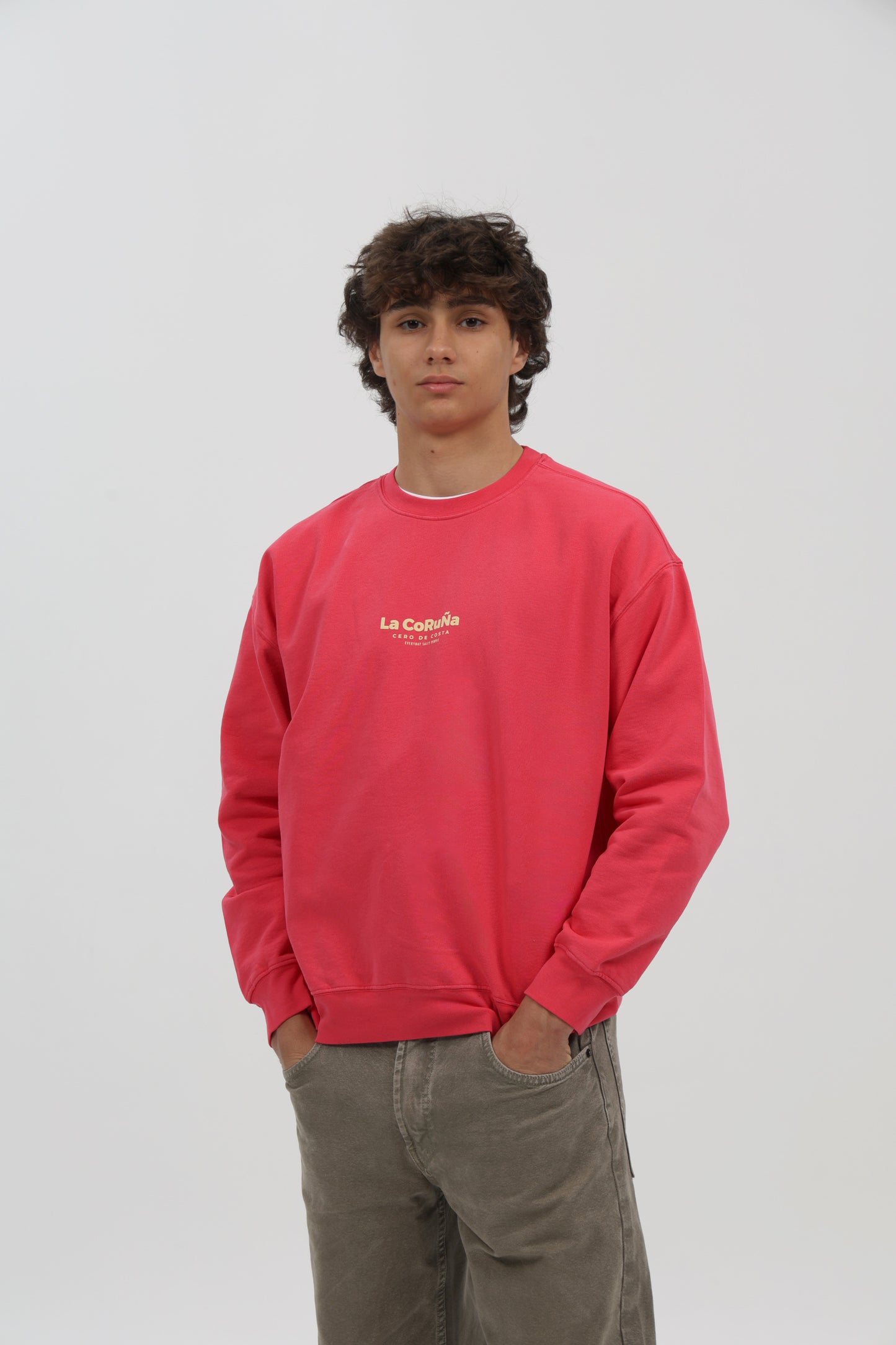 SUDADERA FRESA/BEIGE "LA CORUÑA"