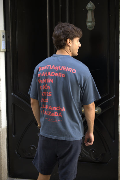 CAMISETA ANTRACITA/QUIQUILLA "PLAYAS SURF"