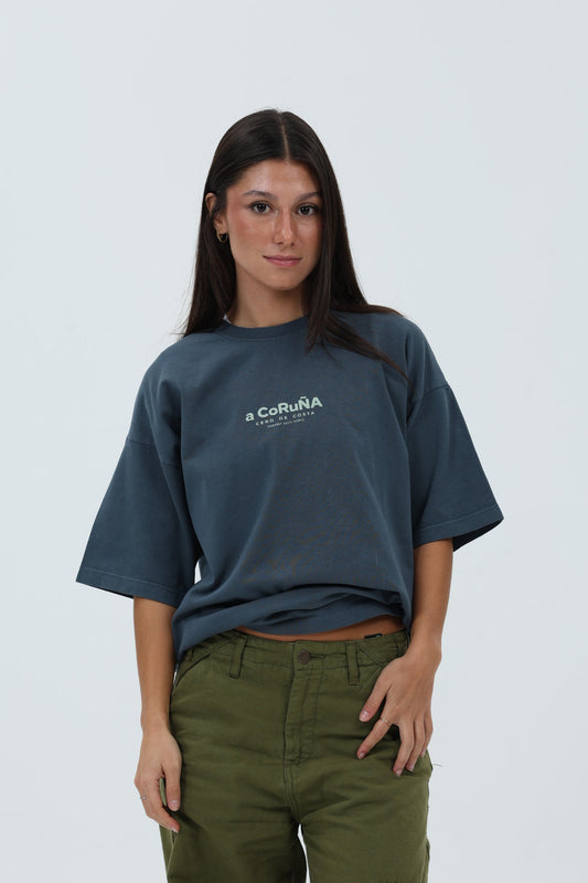 CAMISETA ANTRACITA/VERDE "A CORUÑA" – foto 3