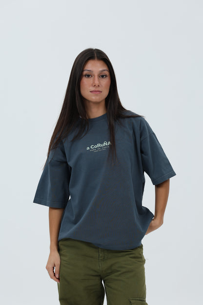 CAMISETA ANTRACITA/VERDE "A CORUÑA" – foto 4