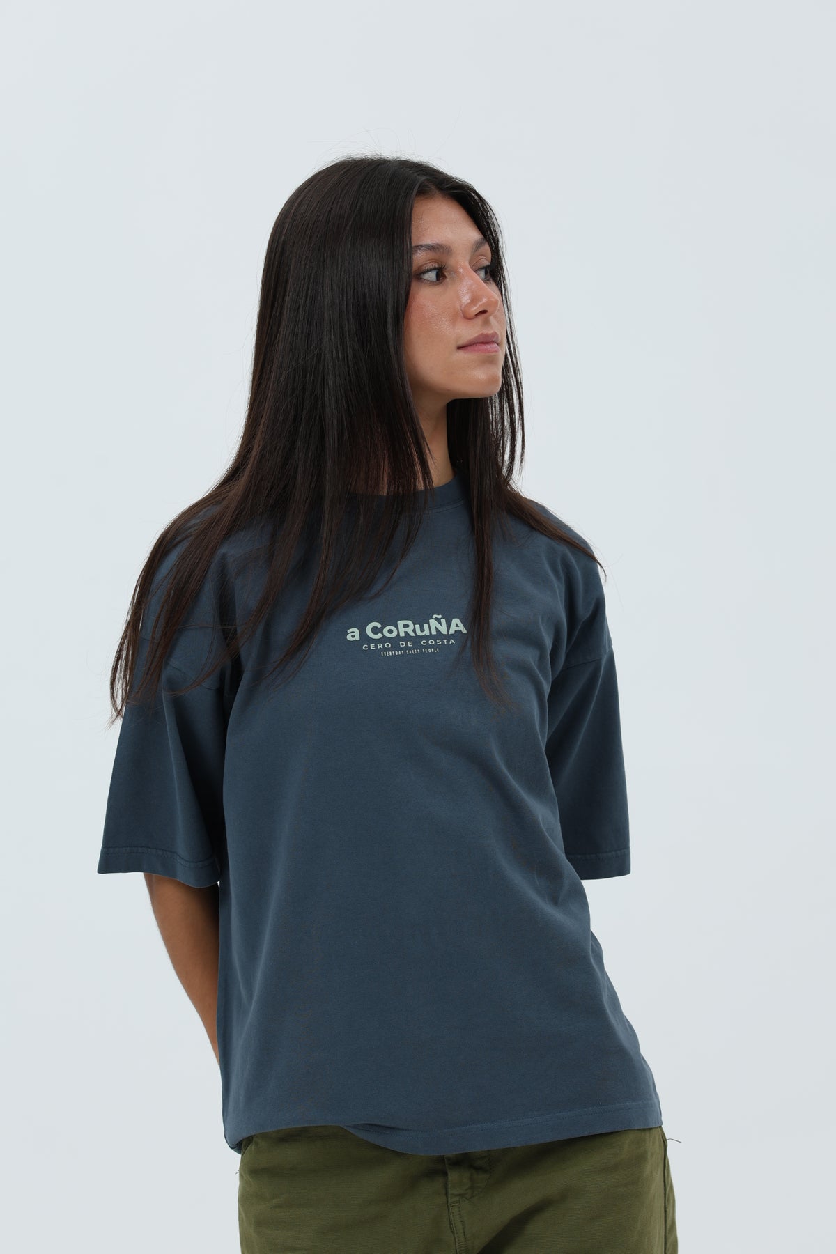 CAMISETA ANTRACITA/VERDE "A CORUÑA" – foto 5