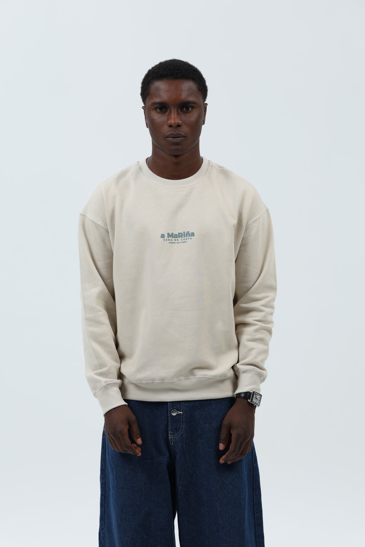 SUDADERA CREMA/VERDE "A MARIÑA" – foto 8