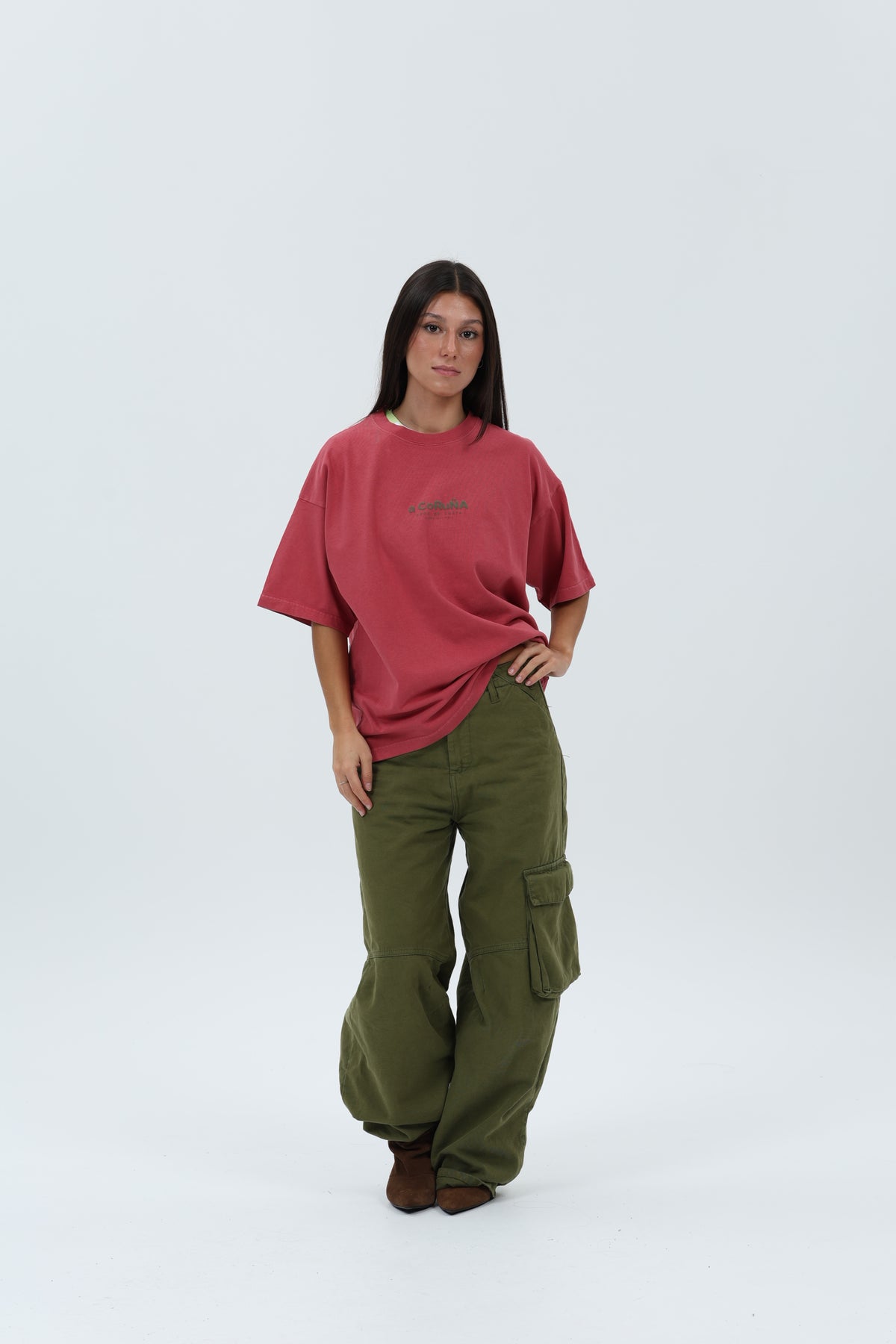 CAMISETA GRANATE/VERDE "A CORUÑA" – foto 1