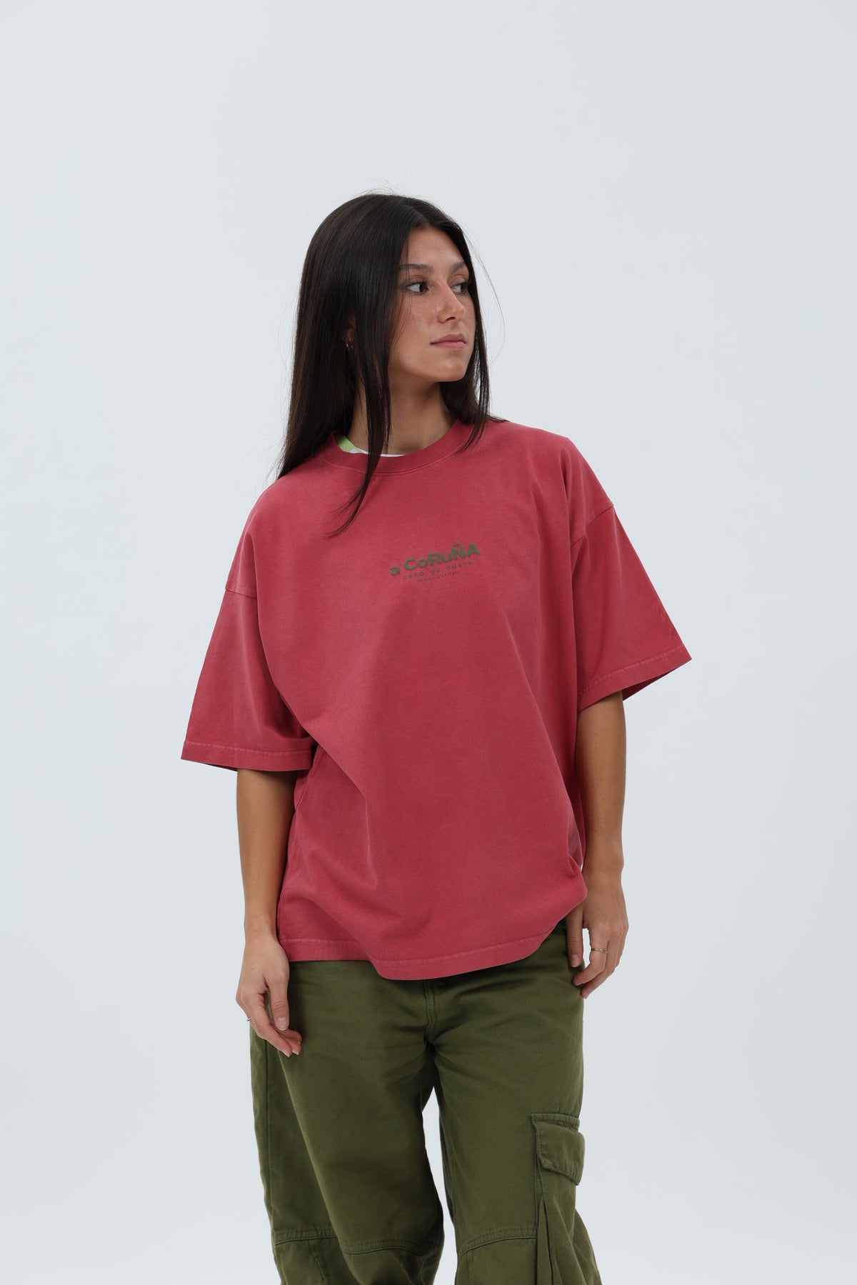 CAMISETA GRANATE/VERDE "A CORUÑA" – foto 3