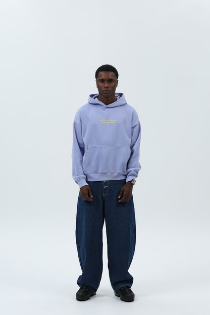 SUDADERA LILA-TIZA/VERDE "MORRAZO" CON CAPUCHA – foto 1