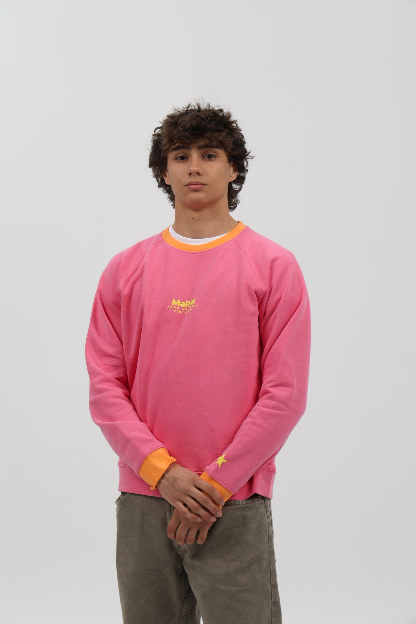 SUDADERA FUCSIA-RIPN/AMARILLO "MARÍN"