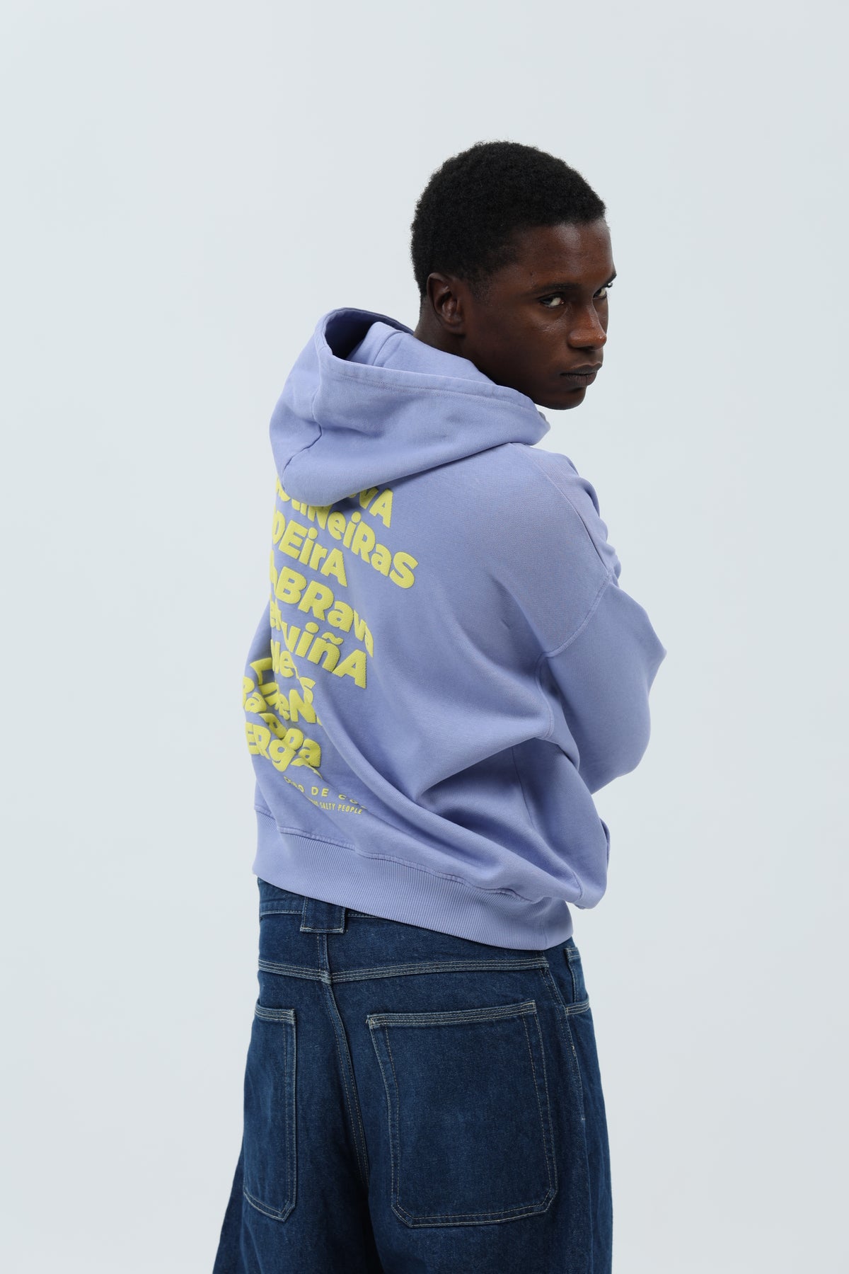 SUDADERA LILA-TIZA/VERDE "MORRAZO" CON CAPUCHA – foto 6