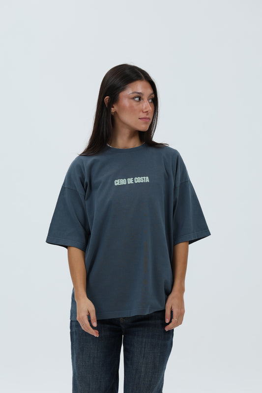 CAMISETA ANTRACITA/VERDE "LOGO" – foto 3