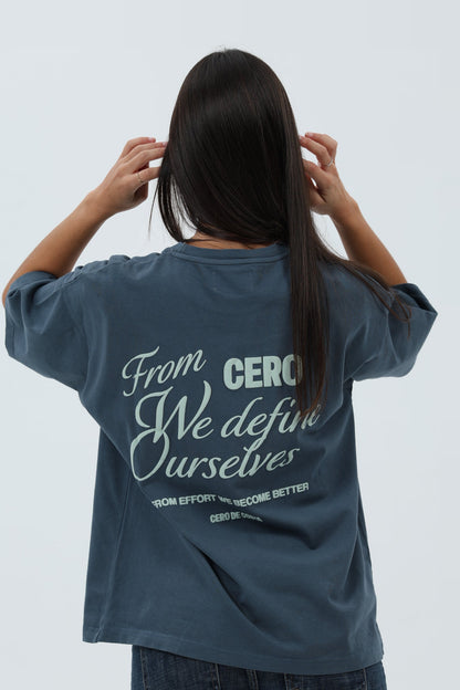 CAMISETA ANTRACITA/VERDE "LOGO" – foto 7
