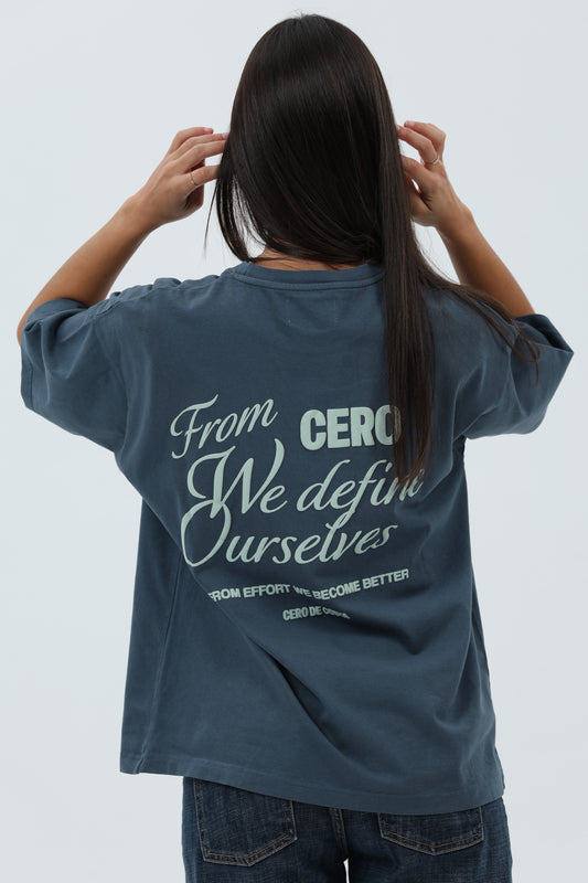 CAMISETA ANTRACITA/VERDE "LOGO" – foto 7