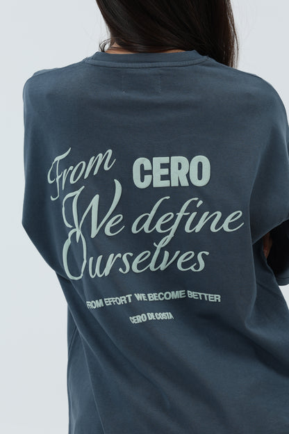 CAMISETA ANTRACITA/VERDE "LOGO" – foto 6