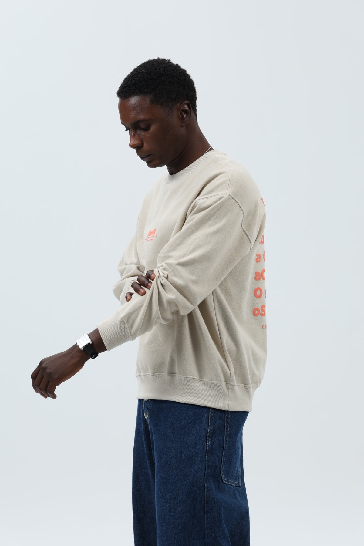 SUDADERA CREMA/CORAL "MARÍN" – foto 5
