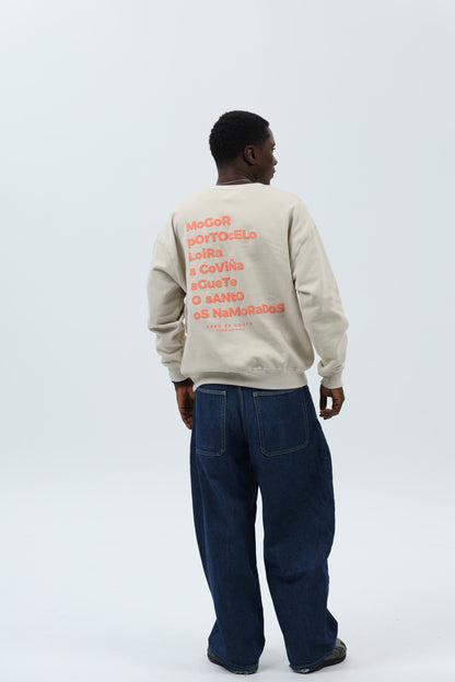 SUDADERA CREMA/CORAL "MARÍN" – foto 2