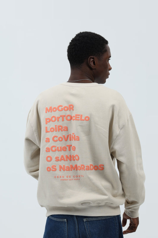 SUDADERA CREMA/CORAL "MARÍN" – foto 7