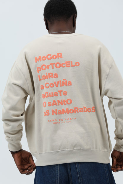 SUDADERA CREMA/CORAL "MARÍN" – foto 6