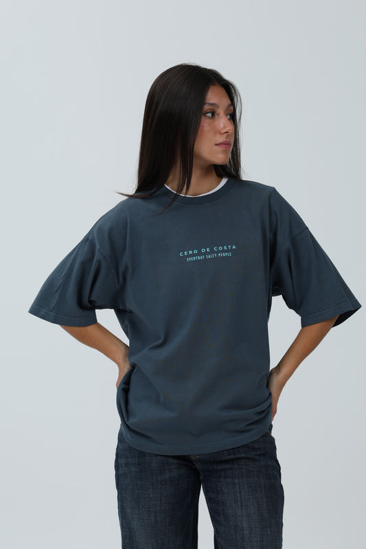 CAMISETA ANTRACITA/AZUL "PLAYAS RAZO" – foto 3