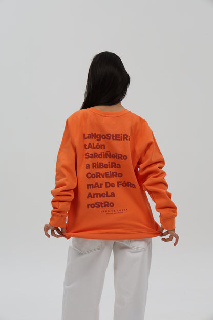 SUDADERA CORAL/ROJO "FISTERRA"
