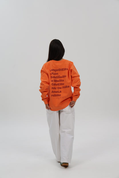 SUDADERA CORAL/ROJO "FISTERRA"
