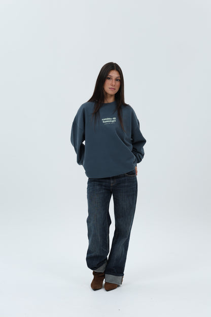 SUDADERA ANTRACITA/VERDE "CAMINO PORTUGUÉS" – foto 1