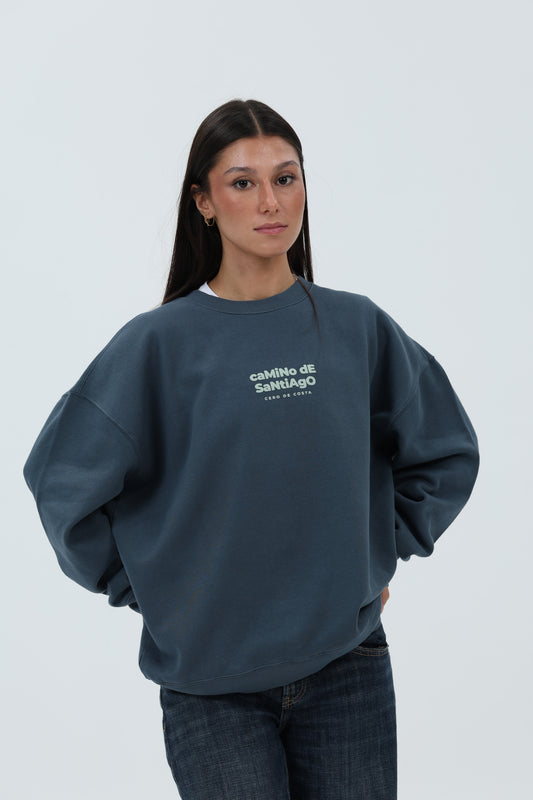 SUDADERA ANTRACITA/VERDE "CAMINO PORTUGUÉS" – foto 3