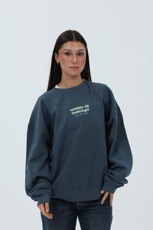 SUDADERA ANTRACITA/VERDE "CAMINO PORTUGUÉS" – foto 4