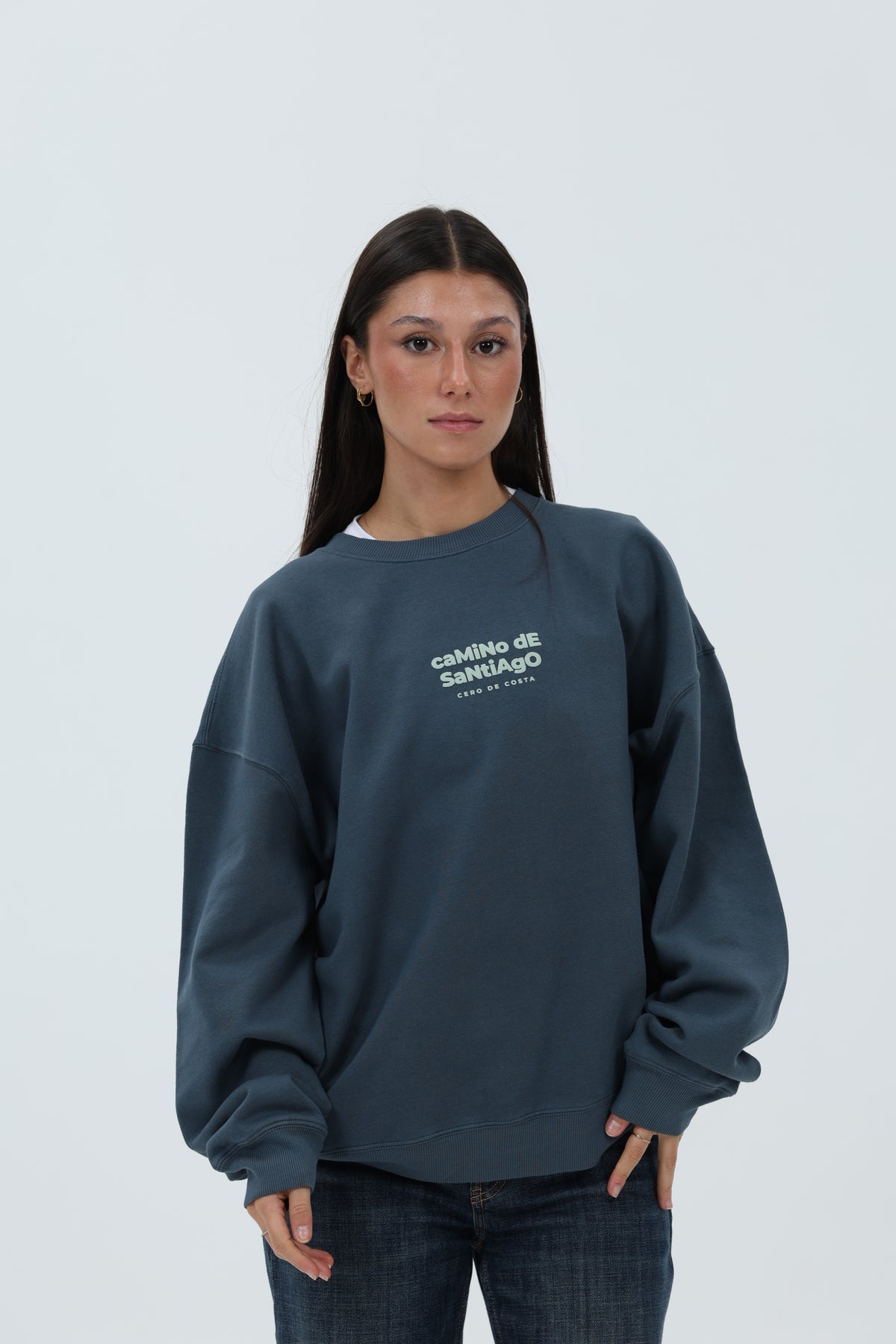SUDADERA ANTRACITA/VERDE "CAMINO PORTUGUÉS" – foto 4
