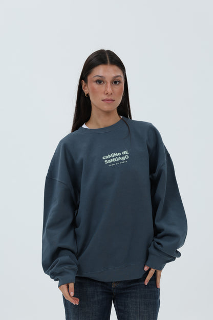 SUDADERA ANTRACITA/VERDE "CAMINO PORTUGUÉS" – foto 4