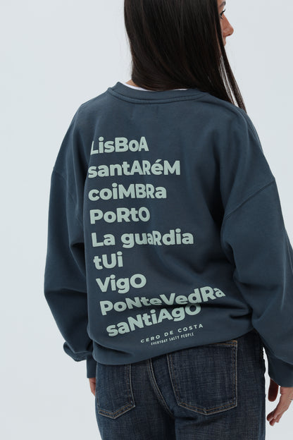 SUDADERA ANTRACITA/VERDE "CAMINO PORTUGUÉS" – foto 6