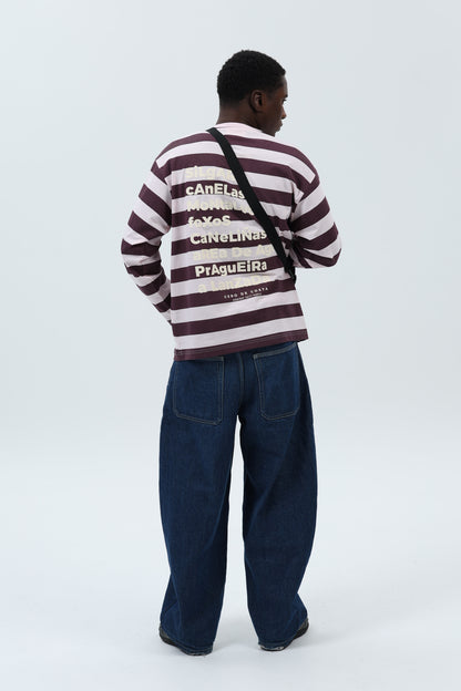 CAMISETA ROSA/BERENJENA "SANXENXO" RAYAS – foto 2