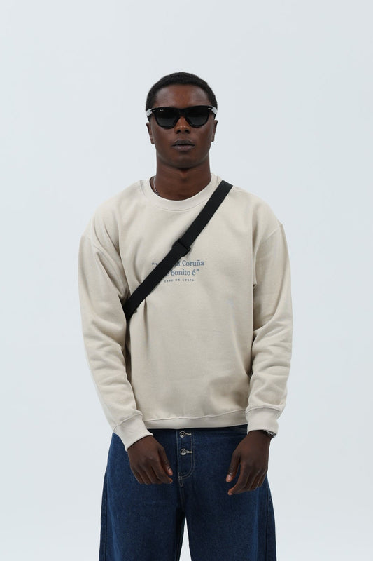 SUDADERA CREMA/AZUL "VIVIR NA CORUÑA" – foto 1
