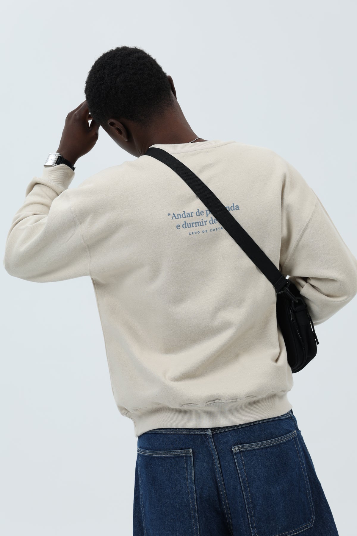 SUDADERA CREMA/AZUL "VIVIR NA CORUÑA" – foto 8