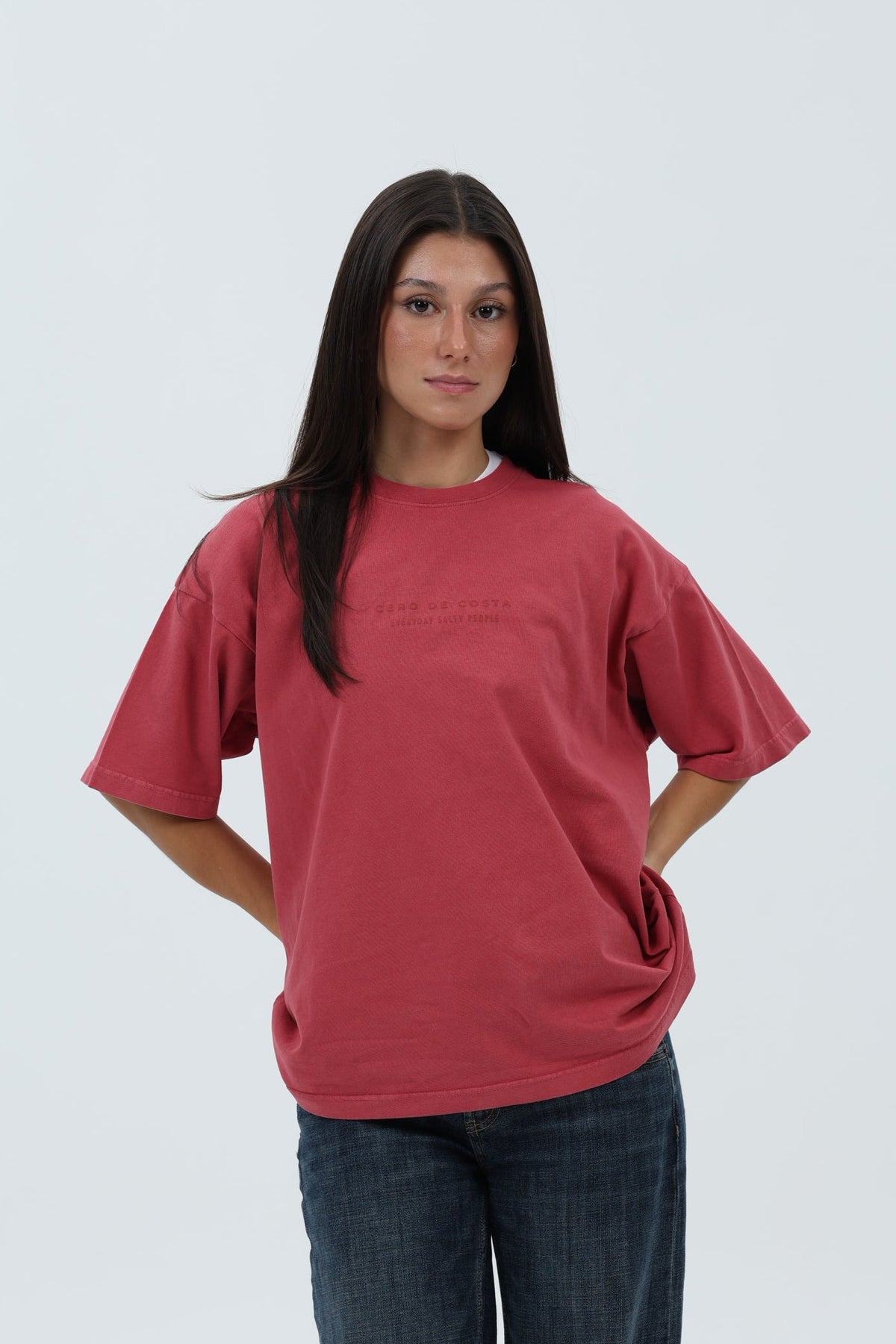 CAMISETA GRANATE/MARRÓN "PLAYAS SURF" – foto 3