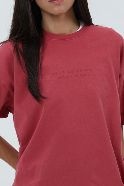 CAMISETA GRANATE/MARRÓN "PLAYAS SURF" – foto 4