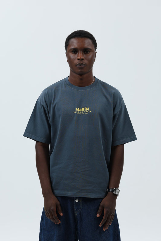 CAMISETA ANTRACITA/AMARILLO "MARÍN" – foto 3