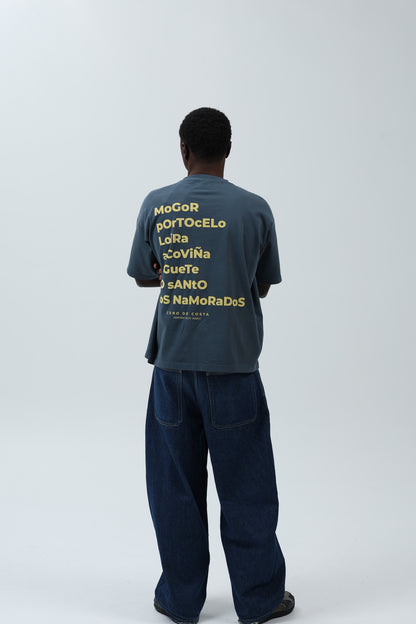 CAMISETA ANTRACITA/AMARILLO "MARÍN" – foto 2
