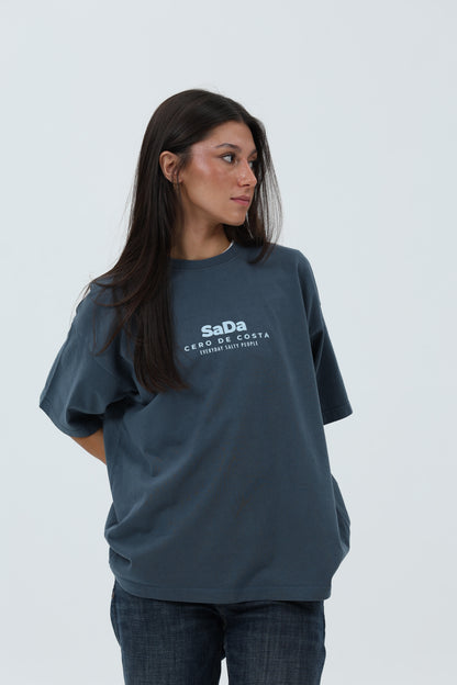 CAMISETA ANTRACITA/CELESTE "SADA" – foto 5