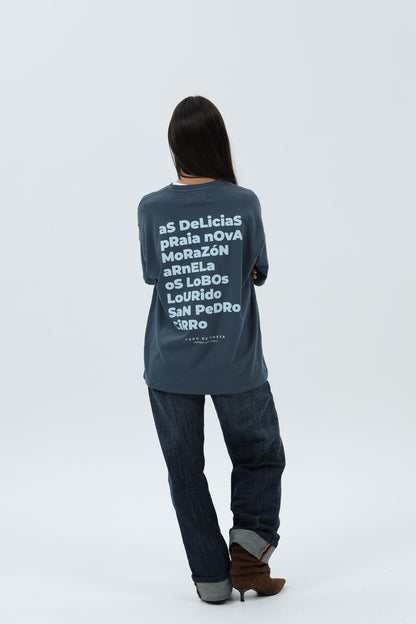 CAMISETA ANTRACITA/CELESTE "SADA" – foto 2