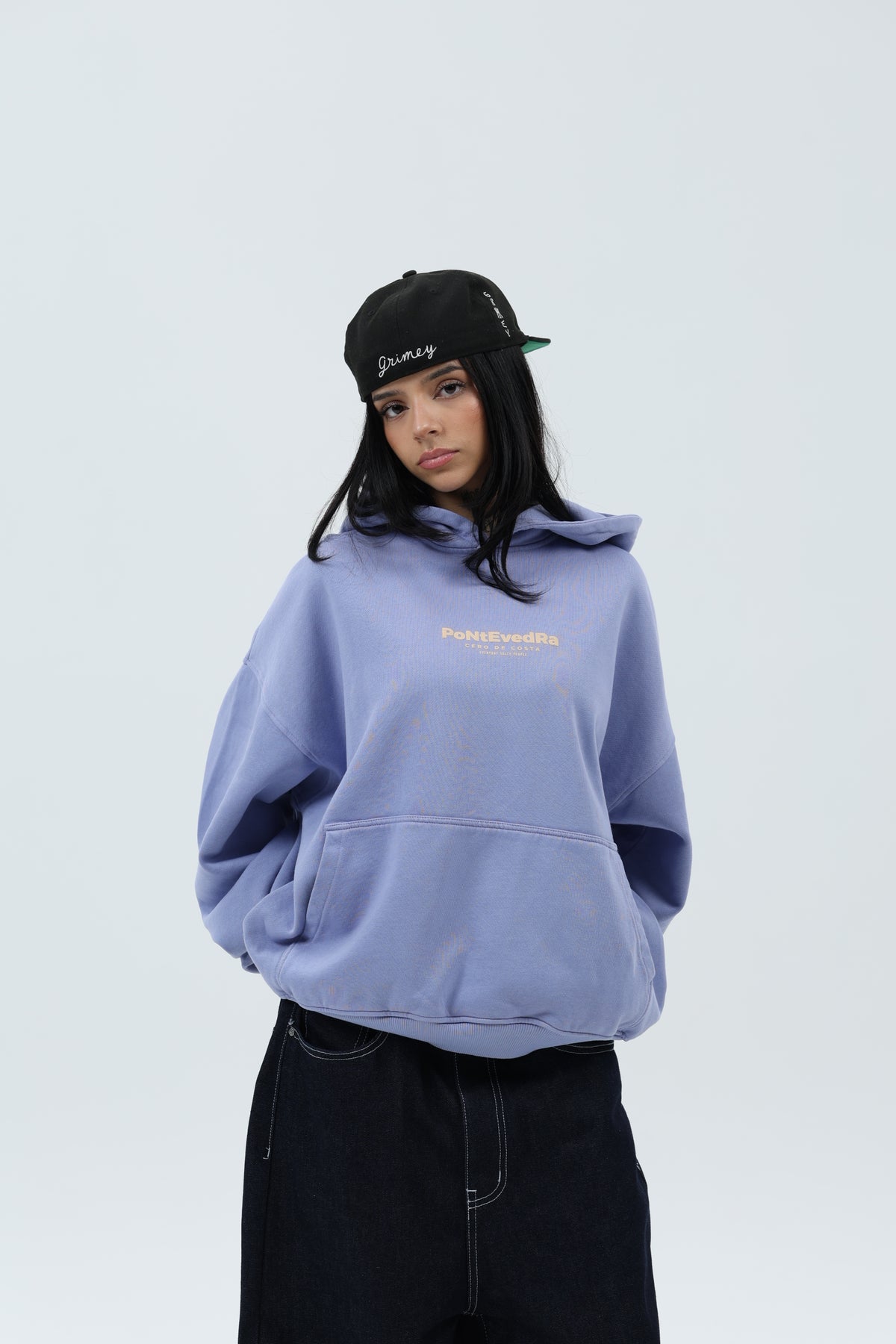 SUDADERA LILA-TIZA/AMARILLO "PONTEVEDRA" CON CAPUCHA – foto 4