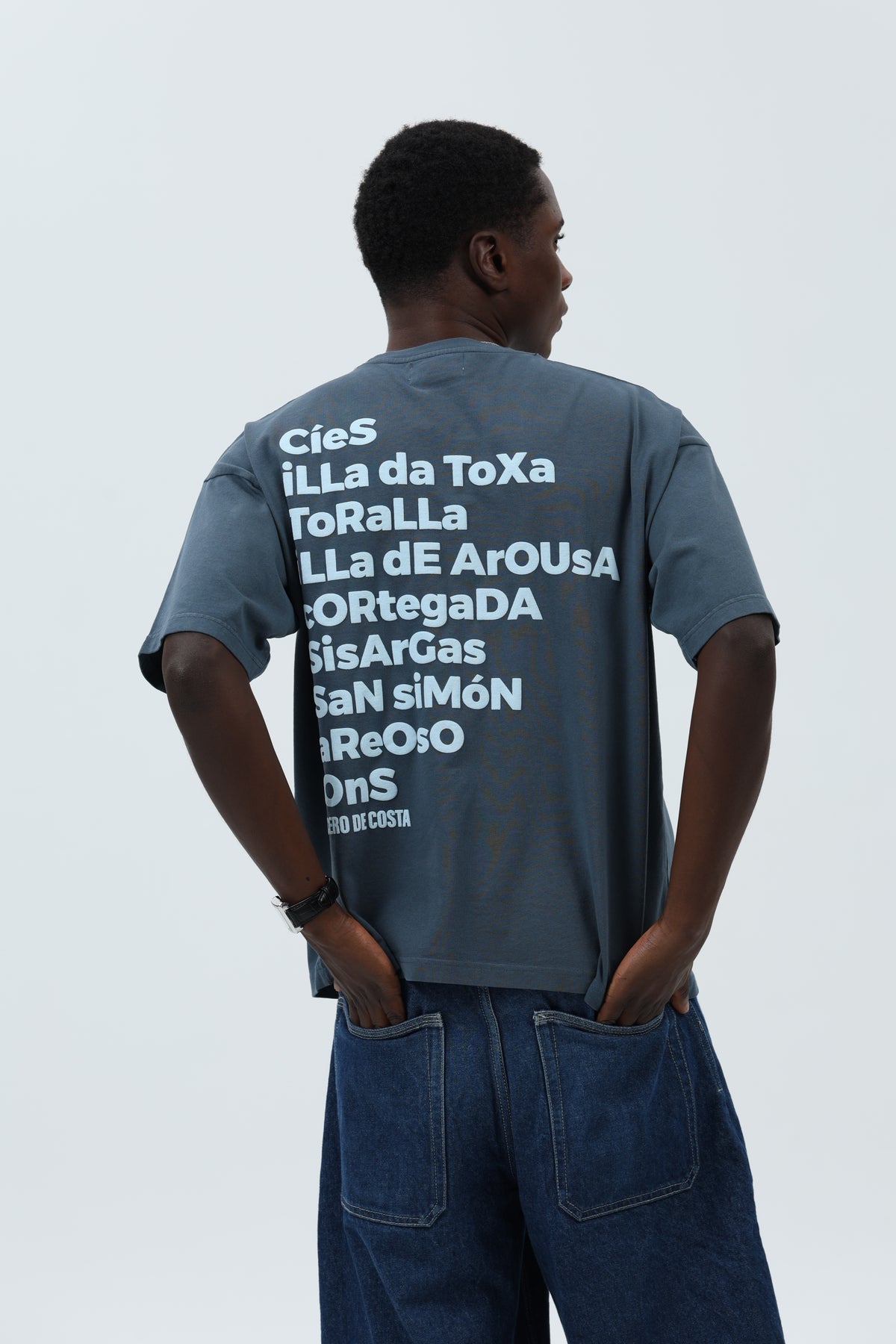 CAMISETA ANTRACITA/CELESTE "CÍES" – foto 7