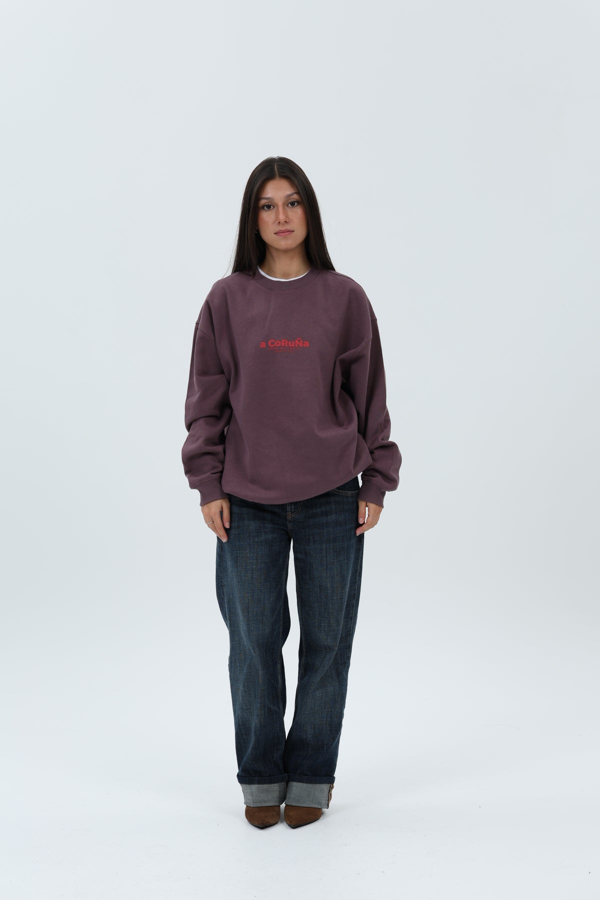 SUDADERA BERENJENA/GRANATE "A CORUÑA" – foto 1