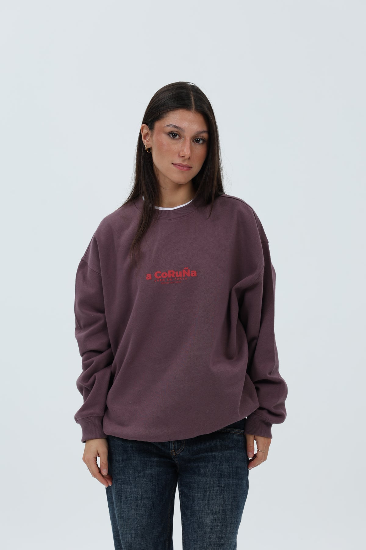 SUDADERA BERENJENA/GRANATE "A CORUÑA" – foto 3