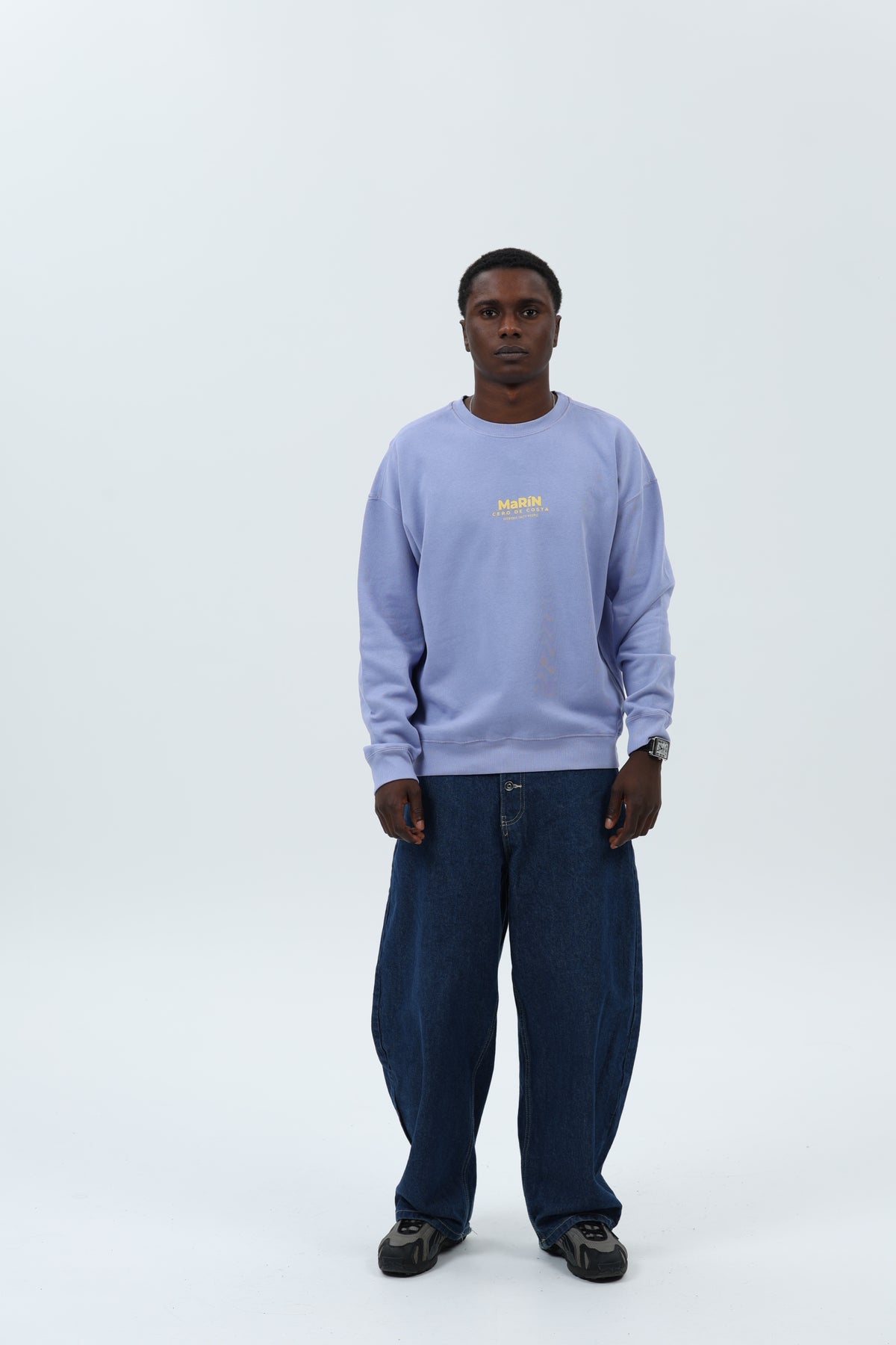 SUDADERA LILA-TIZA/AMARILLO "MARÍN" – foto 1