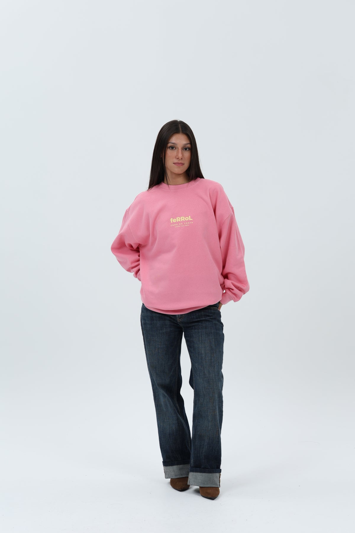 SUDADERA FUCSIA/CREMA "FERROL" – foto 1