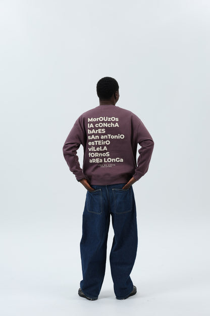 SUDADERA BERENJENA/CREMA "ORTIGUEIRA" – foto 2